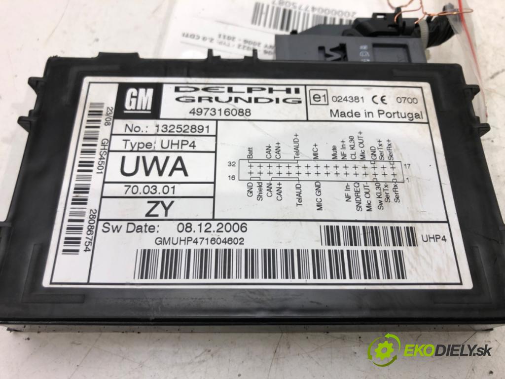 OPEL ANTARA A (L07) 2006 - 2022    2.0 CDTI 110 kW [150 KM] olej napędowy 2006 - 2011  Modul BLUETOOTH 13252891 (Ostatné)