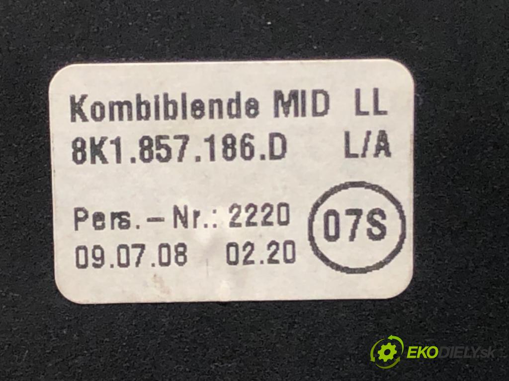 AUDI A4 B8 (8K2) 2007 - 2015    2.7 TDI 140 kW [190 KM] olej napędowy 2007 - 2012  lišty kryt interiéru 8K1857186D