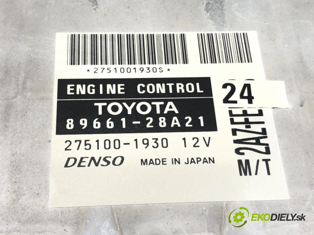 TOYOTA PREVIA II (_R3_) 2000 - 2006    2.4 (ACR30) 115 kW [156 KM] benzyna 2000 - 2006  riadiaca jednotka Motor 89661-28A21 (Riadiace jednotky)