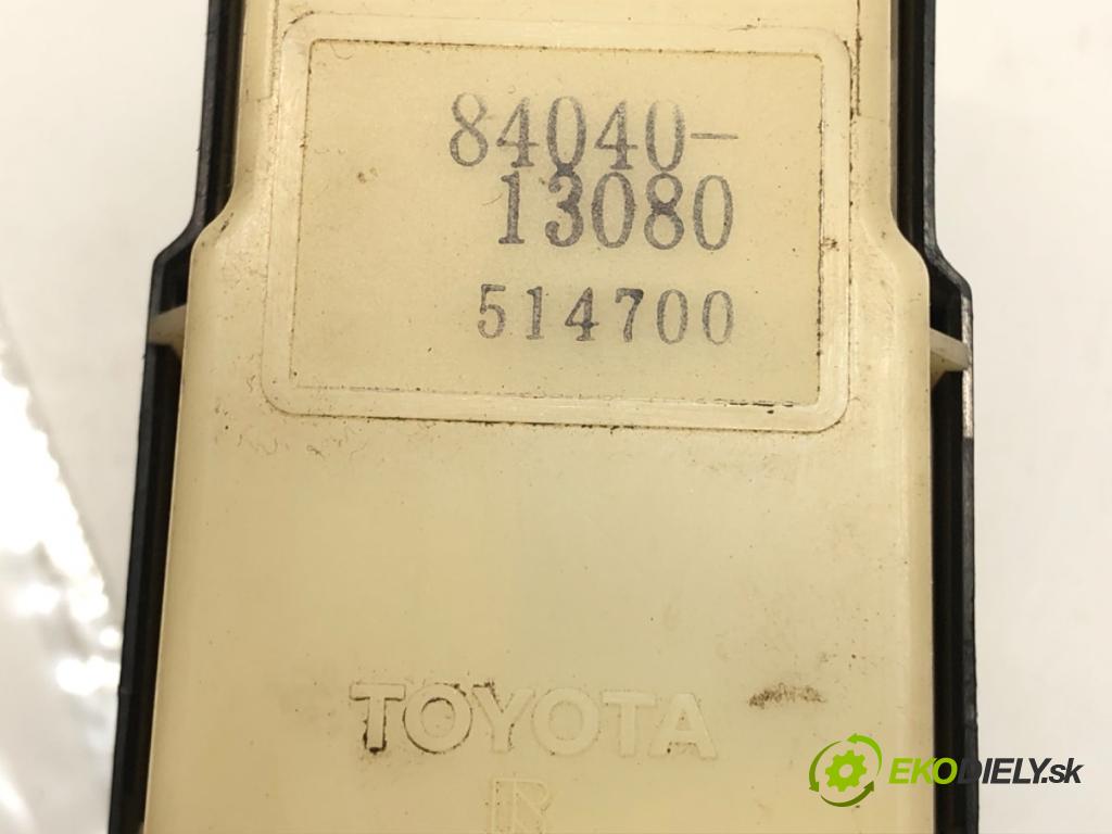 TOYOTA COROLLA Verso (_E12_) 2001 - 2007    2.0 D-4D (CDE120_) 66 kW [90 KM] olej napędowy 200  Prepínač okien 84040-13080 (Prepínače, spínače, tlačidlá a ovládače kúrenia)