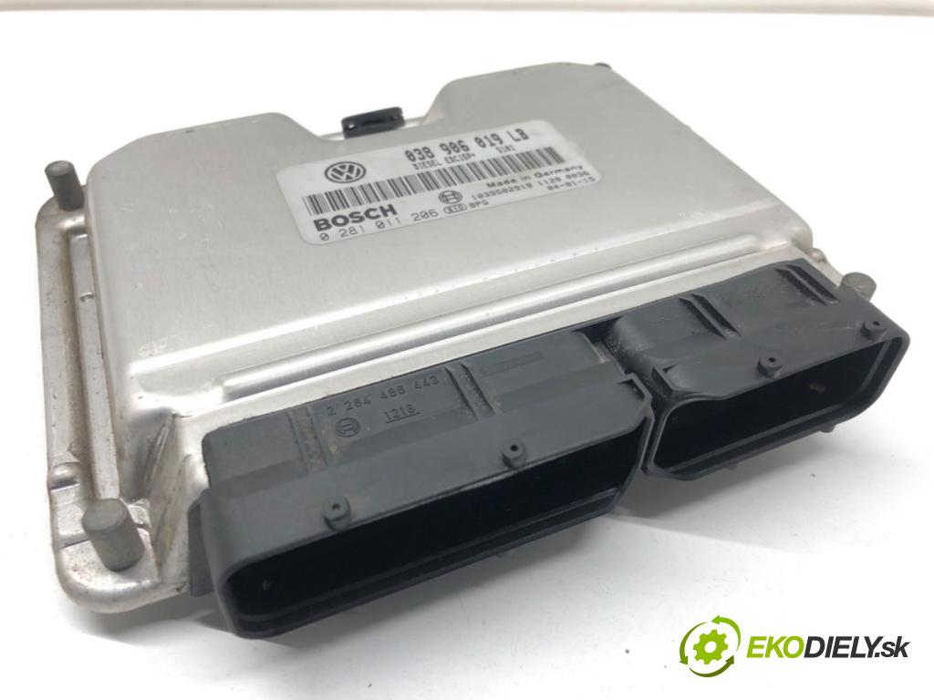 VW POLO (9N_, 9A_) 2001 - 2014    1.9 TDI 74 kW [101 KM] olej napędowy 2001 - 2009  riadiaca jednotka Motor 038906019LB (Riadiace jednotky)