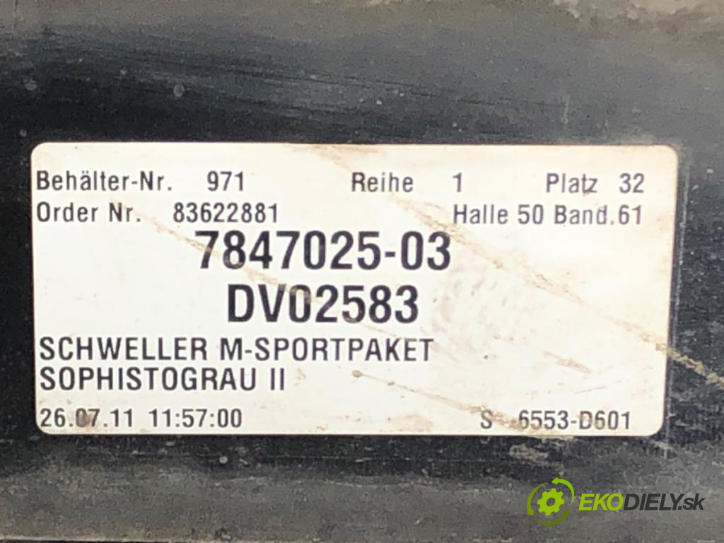 BMW 5 Touring (F11) 2009 - 2017    530 d 190 kW [258 KM] olej napędowy 2011 - 2017  Lišta prahová ľavá strana 7847025 (Lišty prahové)