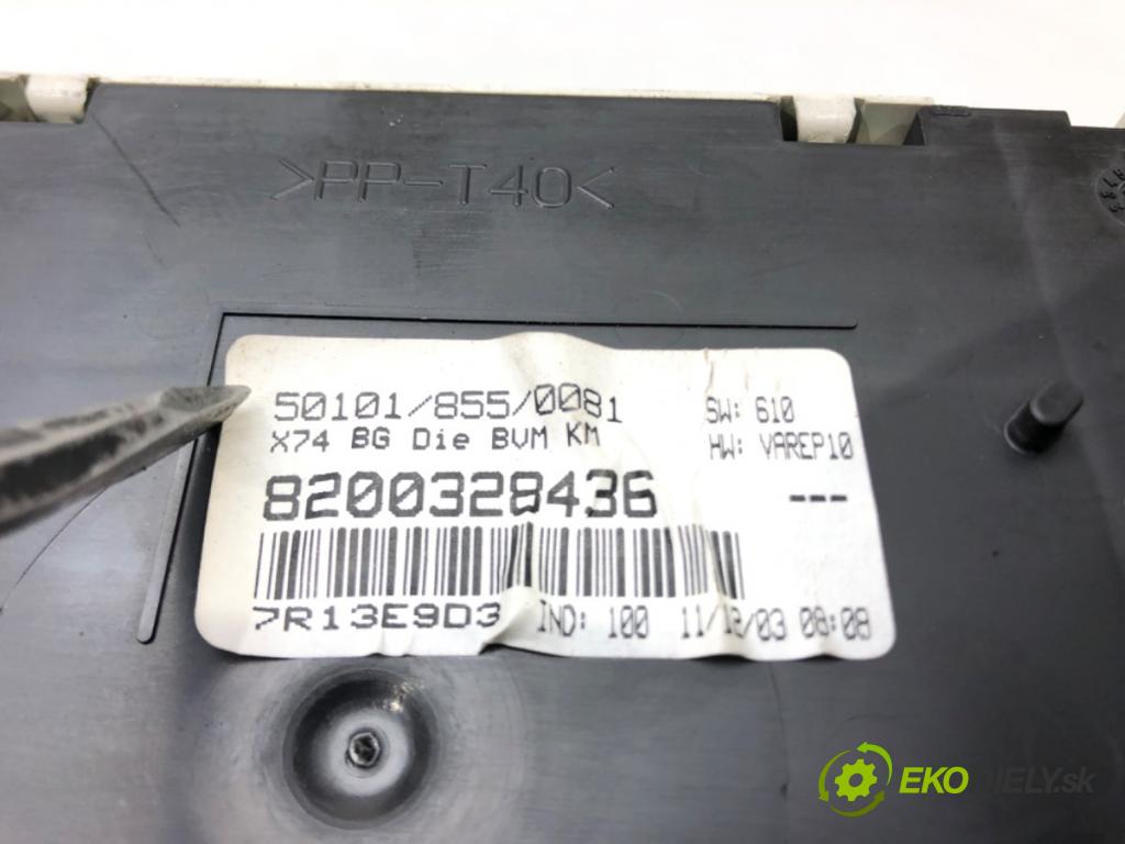 RENAULT LAGUNA II (BG0/1_) 2001 - 2007    1.9 dCi (BG08, BG0G) 88 kW [120 KM] olej napędowy   Prístrojovka 8200328436 (Prístrojové dosky, displeje)