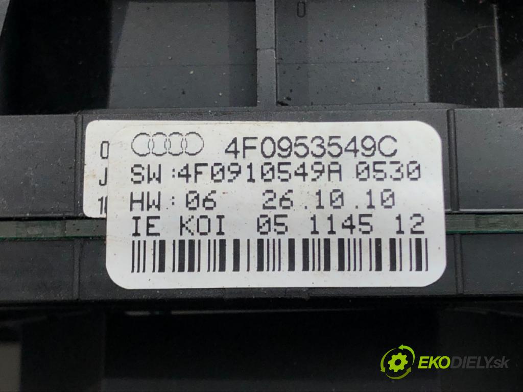 AUDI A6 Allroad C6 (4FH) 2006 - 2011    3.0 TDI quattro 176 kW [240 KM] olej napędowy 2008  Prepínač kombinovaný 4F0953549C 4E0953541B (Prepínače, spínače, tlačidlá a ovládače kúrenia)