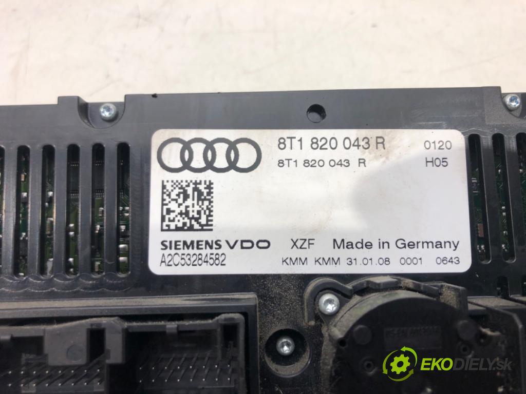 AUDI A4 B8 (8K2) 2007 - 2015    2.0 TDI 105 kW [143 KM] olej napędowy 2007 - 2015  Panel ovládania kúrenia 8T1820043R (Prepínače, spínače, tlačidlá a ovládače kúrenia)