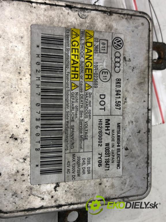 AUDI A4 B8 (8K2) 2007 - 2015    2.0 TDI 105 kW [143 KM] olej napędowy 2007 - 2015  Menič XENON 8K0941597 (Riadiace jednotky xenónu)