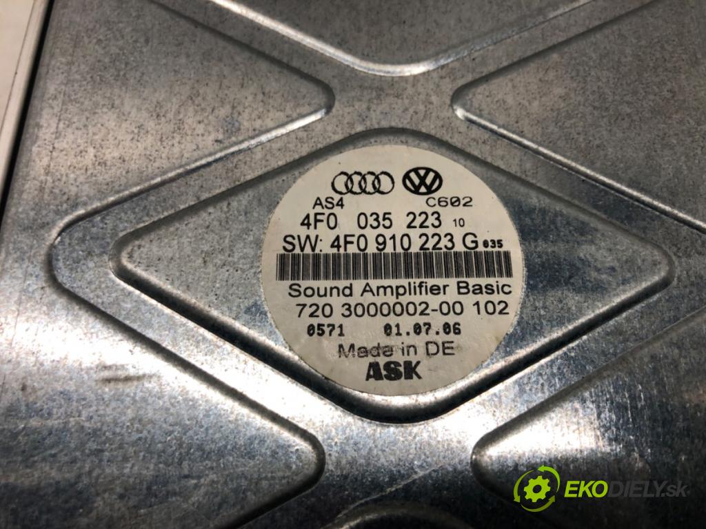 AUDI A6 C6 Avant (4F5) 2004 - 2011    2.0 TFSI 125 kW [170 KM] benzyna 2005 - 2011  Zosilňovač 4F0910223G (Zosilňovače)