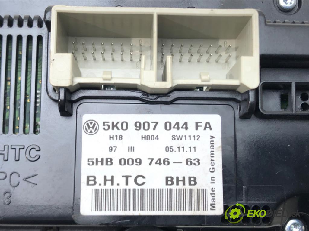 VW PASSAT CC B6 (357) 2008 - 2012    2.0 TSI 155 kW [211 KM] benzyna 2010 - 2012  Panel ovládania kúrenia 5K0907044FA (Prepínače, spínače, tlačidlá a ovládače kúrenia)