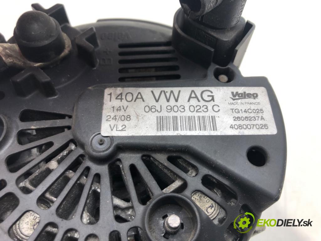 VW PASSAT CC B6 (357) 2008 - 2012    1.8 TSI 118 kW [160 KM] benzyna 2008 - 2012  Alternátor 06J903023C (Alternátory)