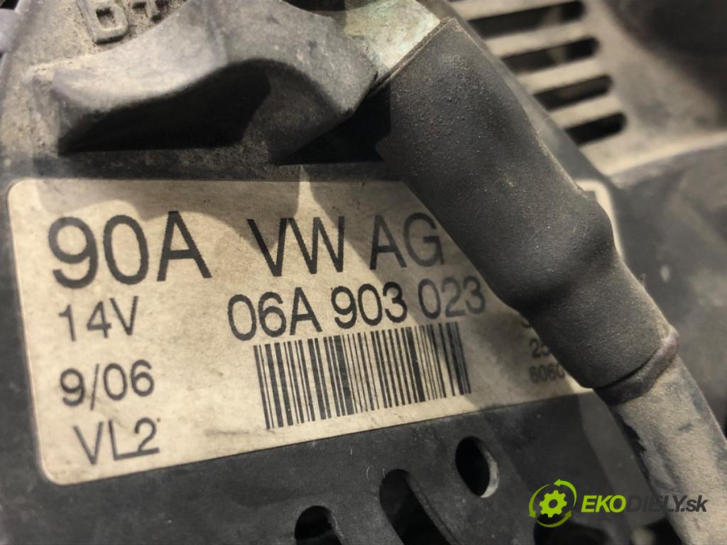 SEAT LEON (1P1) 2005 - 2013    1.6 75 kW [102 KM] benzyna 2005 - 2012  Alternátor 06A903023 (Alternátory)