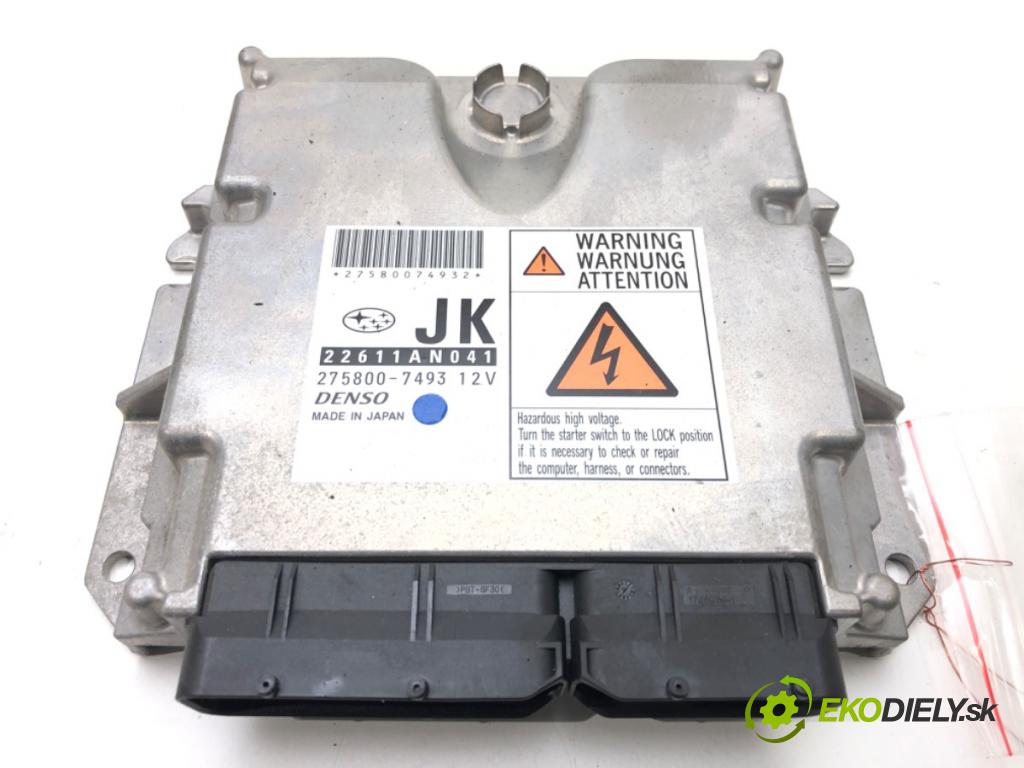 SUBARU LEGACY IV (BL) 2003 - 2015    2.0 D AWD (BLD) 110 kW [150 KM] olej napędowy 2008  riadiaca jednotka Motor 22611AN041 275800-7493 (Riadiace jednotky)