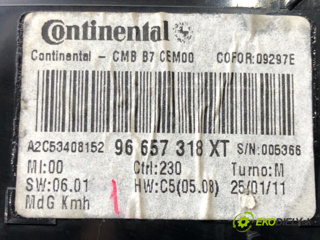 CITROEN C4 II (NC_) 2009 - 2022    1.6 HDi 110 82 kW [112 KM] olej napędowy 2009 - 20  Prístrojovka 96657318XT (Prístrojové dosky, displeje)