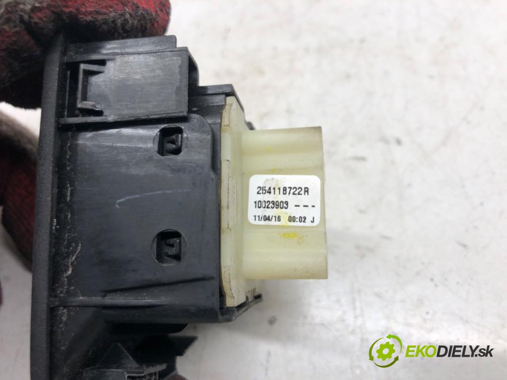 RENAULT TRAFIC III Autobus (JG_) 2014 - 2022    1.6 dCi 90 (JGME) 66 kW [90 KM] olej napędowy 2014  Prepínač okien 254118722R (Prepínače, spínače, tlačidlá a ovládače kúrenia)