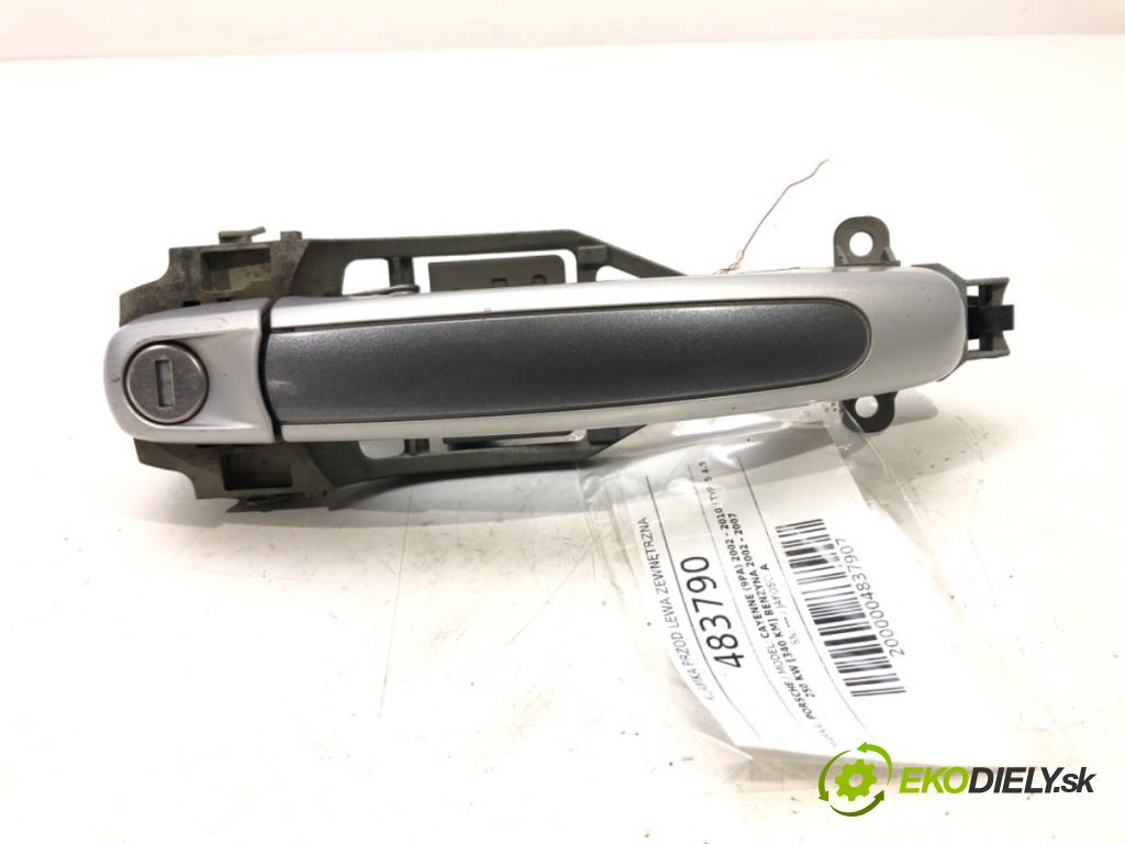 PORSCHE CAYENNE (9PA) 2002 - 2010    S 4.5 250 kW [340 KM] benzyna 2002 - 2007  Kľučka predný ľavá strana vonkajšia 7L0837885B (Vonkajšie predné ľavé)