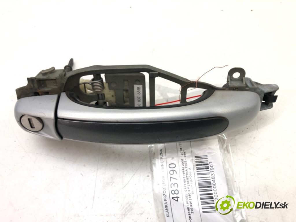 PORSCHE CAYENNE (9PA) 2002 - 2010    S 4.5 250 kW [340 KM] benzyna 2002 - 2007  Kľučka predný ľavá strana vonkajšia 7L0837885B (Vonkajšie predné ľavé)