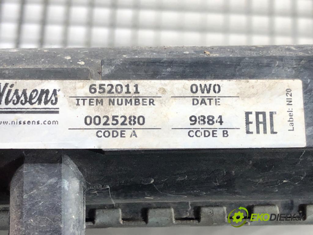 VW BORA I (1J2) 1998 - 2013    1.9 TDI 74 kW [101 KM] olej napędowy 2000 - 2005  Chladič vody  (Chladiče vody)