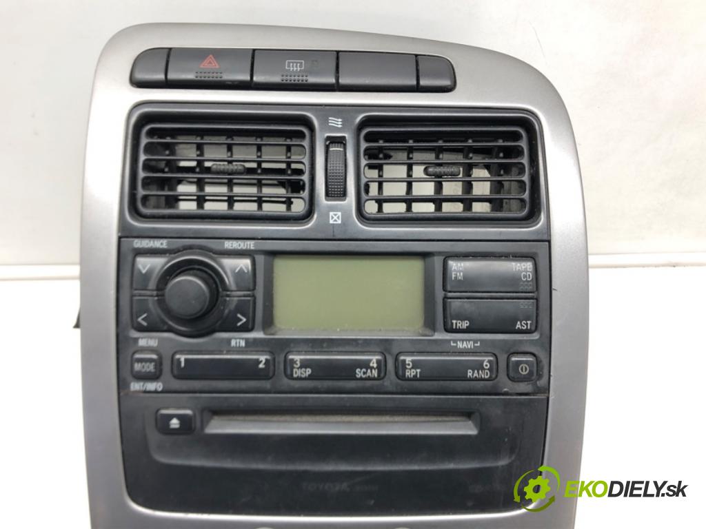 TOYOTA AVENSIS (_T22_) 1997 - 2003    1.6 VVT-i (ZZT220_) 81 kW [110 KM] benzyna 2000 -   RADIO 86110-05011 08600-05820 (Audio zariadenia)