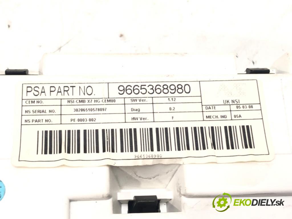 CITROEN C5 III (RD_) 2008 - 2022    2.0 HDi (RDRHDA) 100 kW [136 KM] olej napędowy 200  Prístrojovka 9665368980 (Prístrojové dosky, displeje)