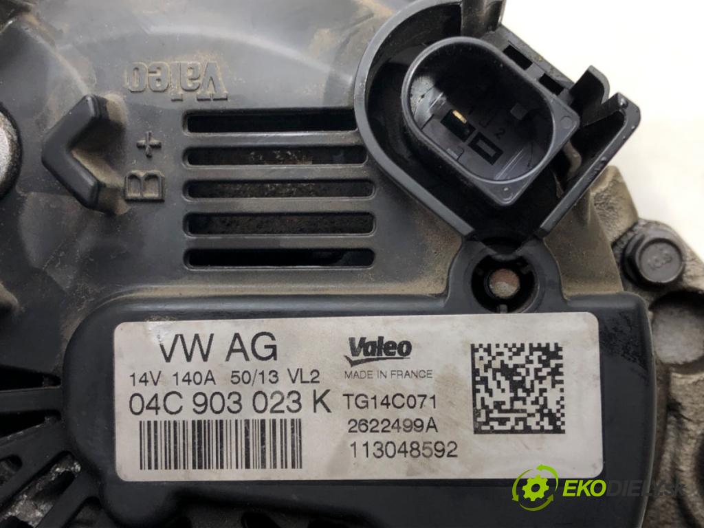 VW GOLF VII (5G1, BQ1, BE1, BE2) 2012 - 2022    1.4 TSI 90 kW [122 KM] benzyna 2012 - 2022  Alternátor 04C903023K (Alternátory)