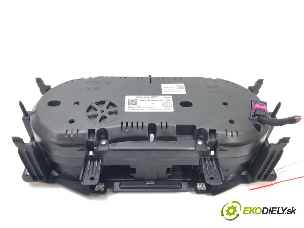 VW GOLF VII (5G1, BQ1, BE1, BE2) 2012 - 2022    1.4 TSI 90 kW [122 KM] benzyna 2012 - 2022  Prístrojovka 5G0920871 (Prístrojové dosky, displeje)