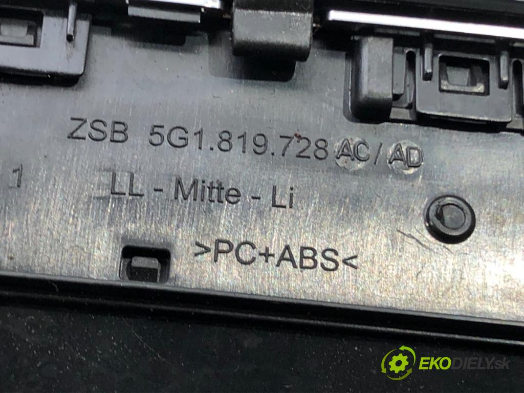 VW GOLF VII (5G1, BQ1, BE1, BE2) 2012 - 2022    1.4 TSI 90 kW [122 KM] benzyna 2012 - 2022  lišty kryt  (Lišty)