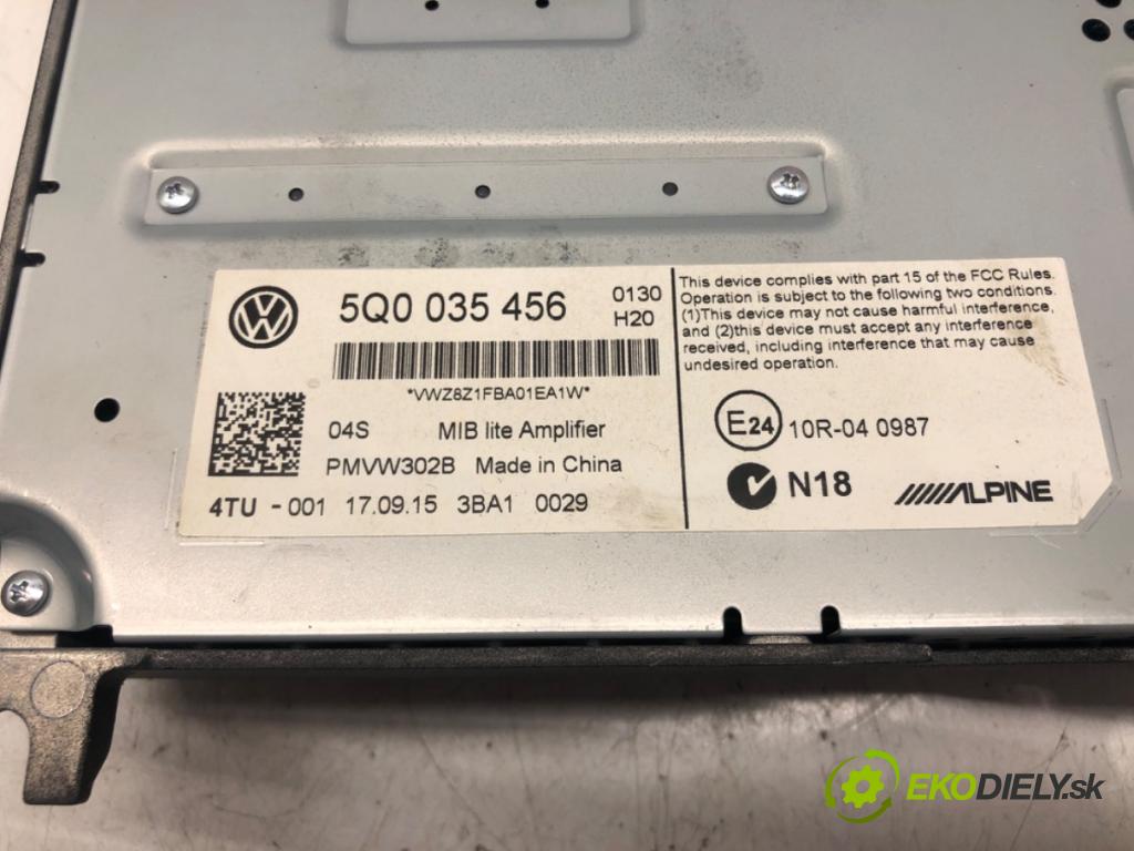 VW GOLF VII (5G1, BQ1, BE1, BE2) 2012 - 2022    1.4 TSI 110 kW [150 KM] benzyna 2014 - 2022  Zosilňovač 5Q0035456 (Zosilňovače)