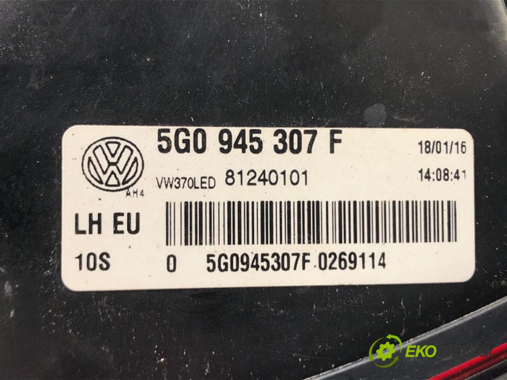 VW GOLF VII (5G1, BQ1, BE1, BE2) 2012 - 2022    1.4 TSI 110 kW [150 KM] benzyna 2014 - 2022  Svetlo zad ľavá strana vnútorná 5G0945307F (Ostatné)
