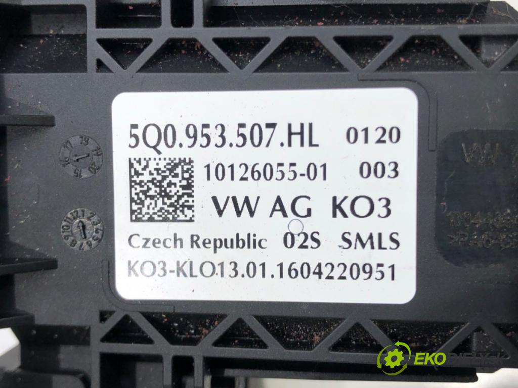 VW GOLF VII (5G1, BQ1, BE1, BE2) 2012 - 2022    1.4 TSI 110 kW [150 KM] benzyna 2014 - 2022  Prepínač kombinovaný 5Q0953507HL (Prepínače, spínače, tlačidlá a ovládače kúrenia)
