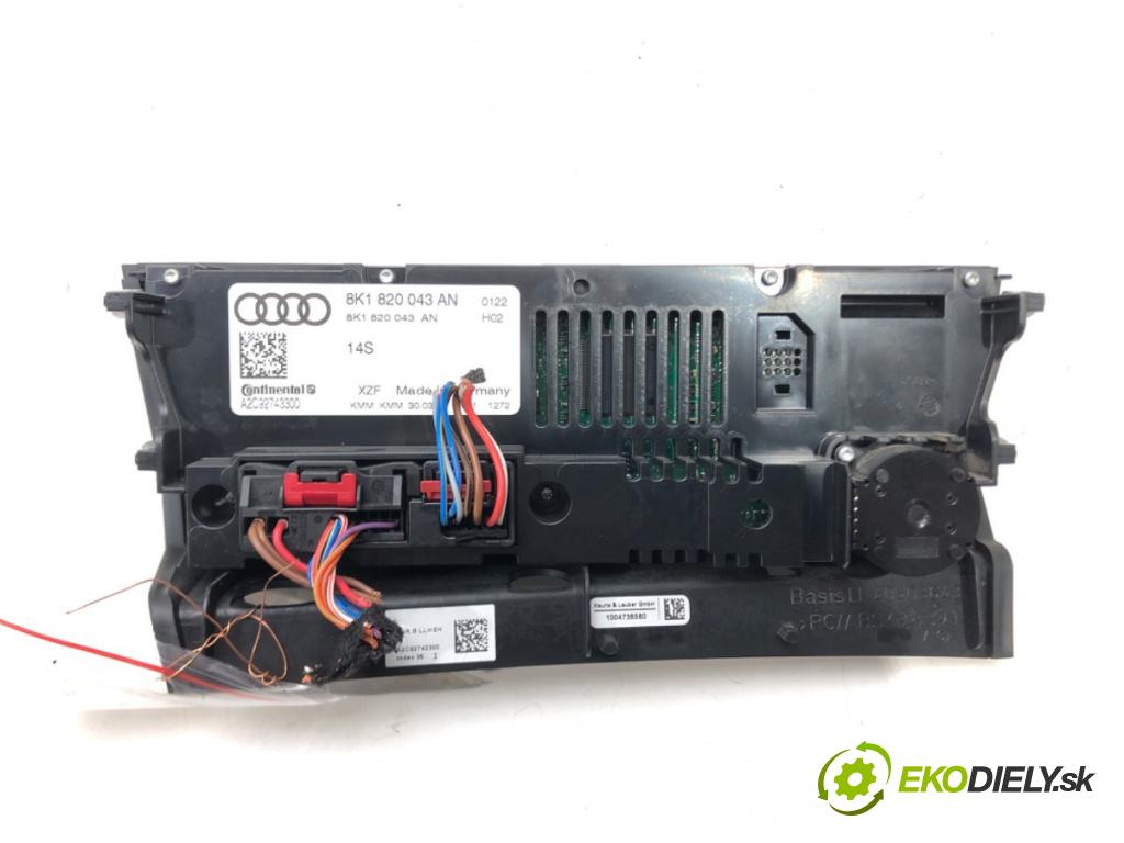 AUDI A4 B8 Avant (8K5) 2007 - 2015    1.8 TFSI 88 kW [120 KM] benzyna 2008 - 2015  Panel ovládania kúrenia 8K1820043AN (Prepínače, spínače, tlačidlá a ovládače kúrenia)