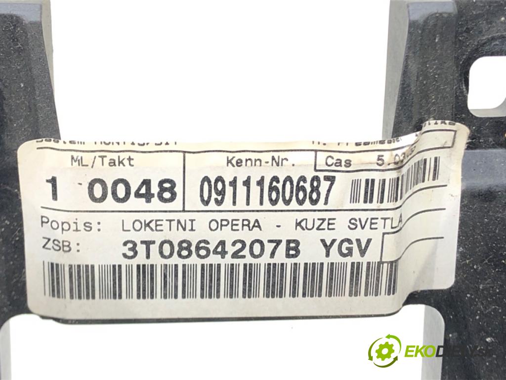 SKODA SUPERB II (3T4) 2008 - 2015    3.6 FSI 4x4 191 kW [260 KM] benzyna 2008 - 2015  Lakťová opierka 3T0864207B (Lakťové opierky)