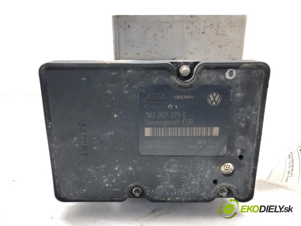 VW SHARAN (7M8, 7M9, 7M6) 1995 - 2010    1.9 TDI 85 kW [115 KM] olej napędowy 2000 - 2010  pumpa ABS 7M3614111M 7M3907379E (Pumpy brzdové)