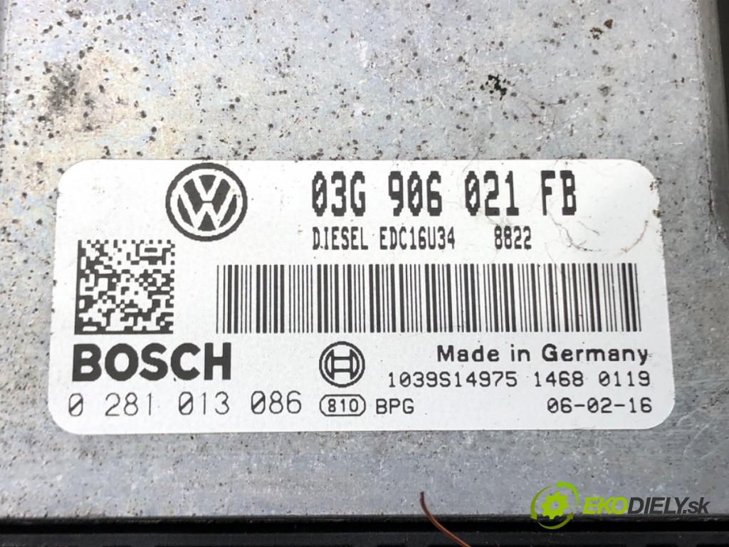 VW PASSAT B6 Variant (3C5) 2005 - 2011    1.9 TDI 77 kW [105 KM] olej napędowy 2005 - 2010  riadiaca jednotka Motor 03G906021FB (Riadiace jednotky)