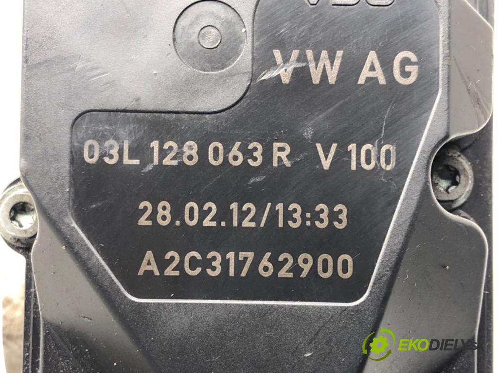 VW GOLF VI (5K1) 2008 - 2014    2.0 TDI 81 kW [110 KM] olej napędowy 2008 - 2012  Škrtiaca klapka 03L128063R (Škrtiace klapky)
