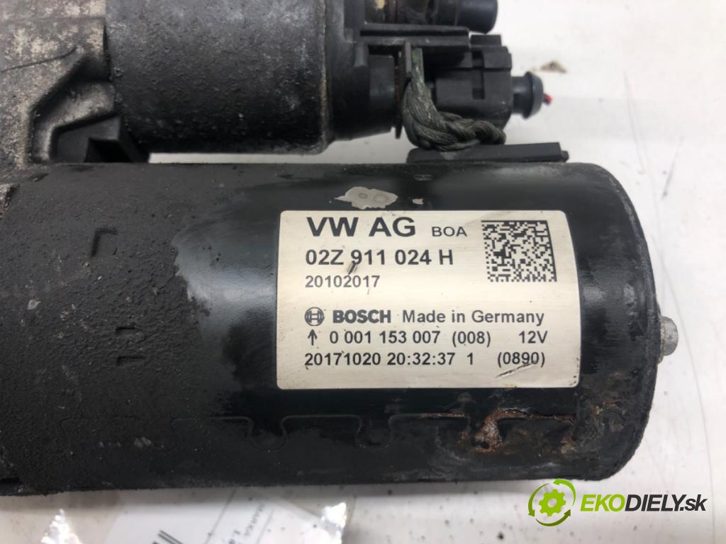 SKODA RAPID (NH3, NK3, NK6) 2012 - 2022    1.6 TDI 85 kW [115 KM] olej napędowy 2015 - 2019  Štartér 02Z911024H (Štartéry)