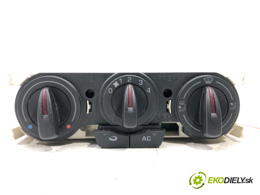 SEAT IBIZA IV (6J5, 6P1) 2008 - 2017    1.2 51 kW [70 KM] benzyna 2008 - 2015  Panel ovládania kúrenia 6J0820045 (Prepínače, spínače, tlačidlá a ovládače kúrenia)