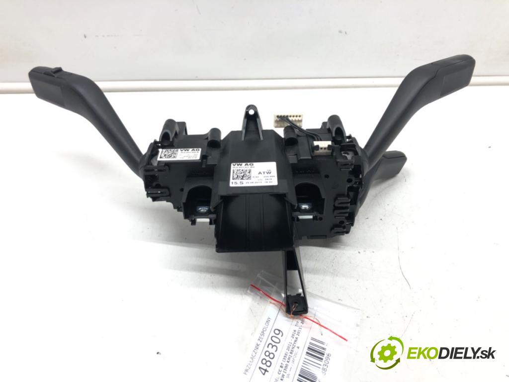 VW CC B7 (358) 2011 - 2016    3.6 FSI 4motion 220 kW [300 KM] benzyna 2011 - 201  Prepínač kombinovaný 3C5953502B 3C5953501BG (Prepínače, spínače, tlačidlá a ovládače kúrenia)