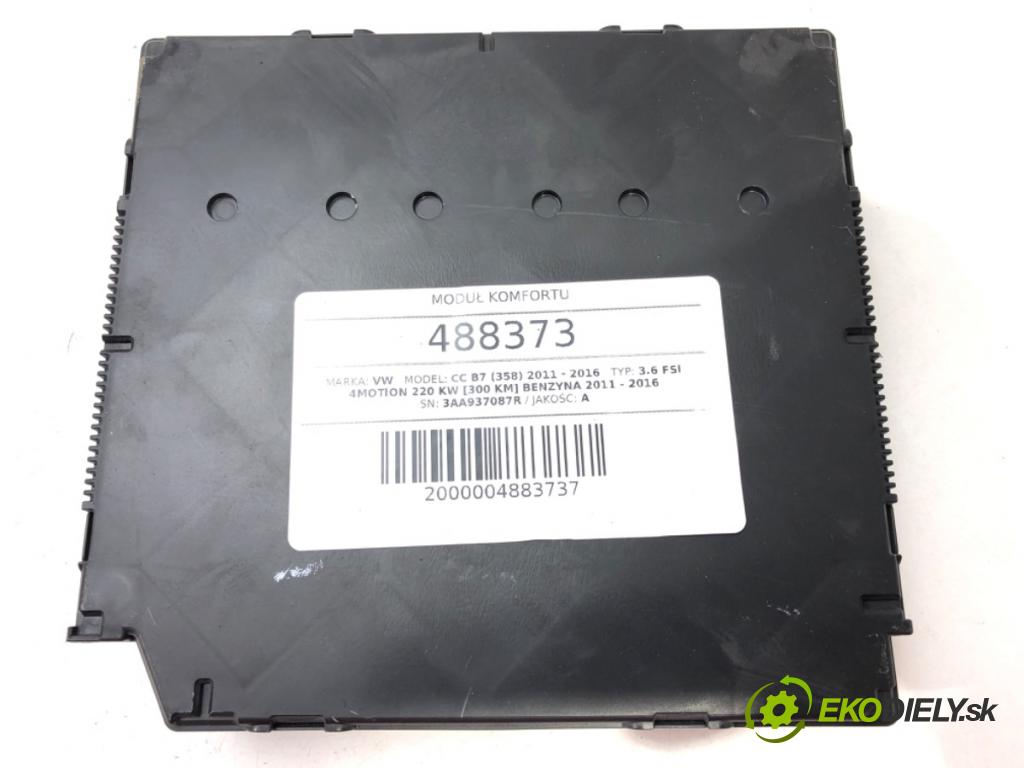 VW CC B7 (358) 2011 - 2016    3.6 FSI 4motion 220 kW [300 KM] benzyna 2011 - 201  Modul komfortu 3AA937087R (Moduly komfortu)