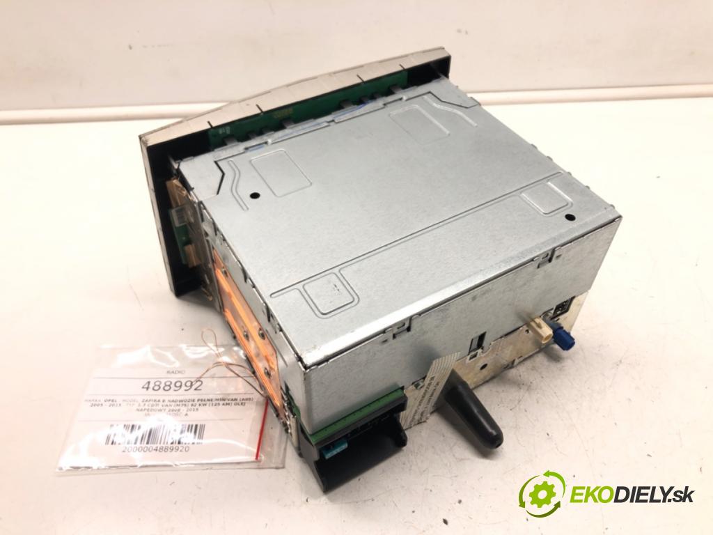 OPEL ZAFIRA B Nadwozie pełne/minivan (A05) 2005 - 2015    1.7 CDTI VAN (M75) 92 kW [125 KM] olej napędowy 20  RADIO 13283221 (Audio zariadenia)