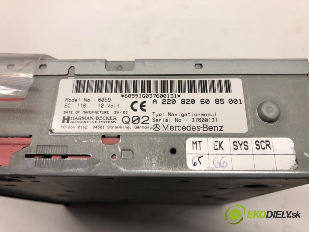MERCEDES-BENZ KLASA S coupe (C215) 1999 - 2006    CL 500 (215.375) 225 kW [306 KM] benzyna 1999 - 20  čítač navigácie A2208206085001 (Ostatné)