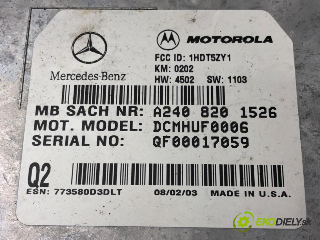 MERCEDES-BENZ KLASA S coupe (C215) 1999 - 2006    CL 500 (215.375) 225 kW [306 KM] benzyna 1999 - 20  Modul Riadiaca jednotka A2408201526 (Ostatné)