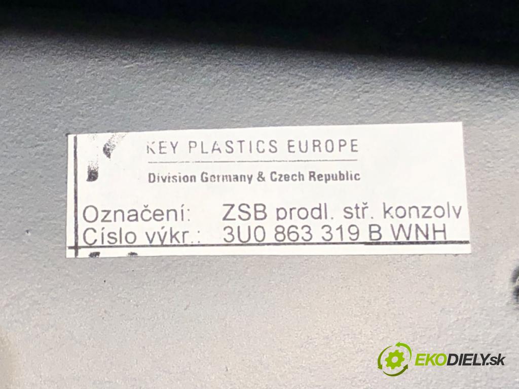 SKODA SUPERB I (3U4) 2001 - 2008    1.9 TDI 85 kW [115 KM] olej napędowy 2007 - 2008  Lakťová opierka 3U0863319B (Lakťové opierky)