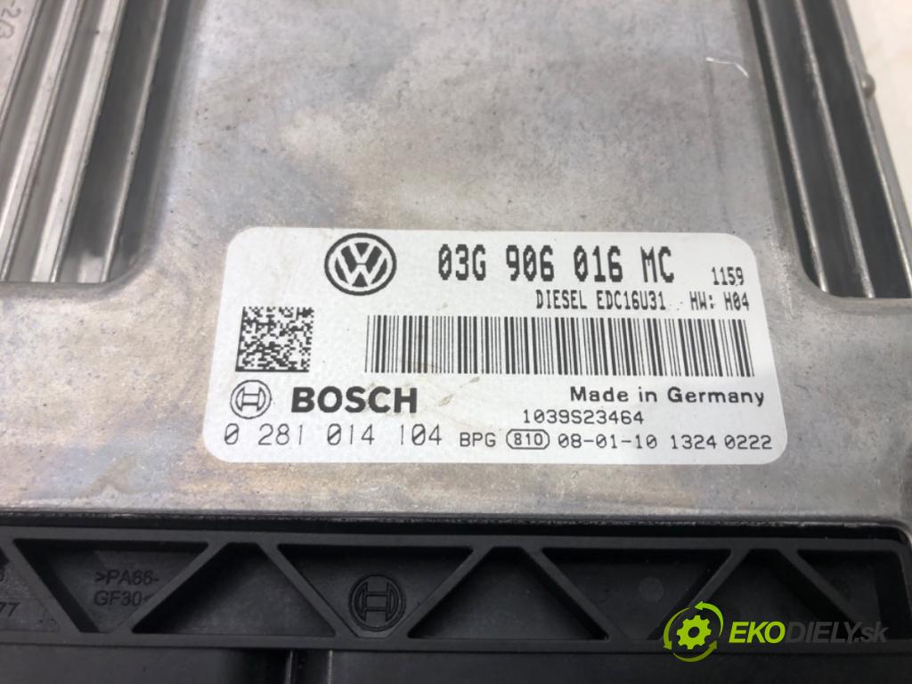 SKODA SUPERB I (3U4) 2001 - 2008    1.9 TDI 85 kW [115 KM] olej napędowy 2007 - 2008  riadiaca jednotka Motor 03G906016MC (Riadiace jednotky)
