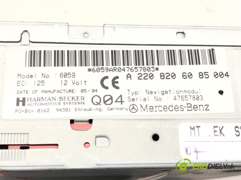 MERCEDES-BENZ KLASA E (W211) 2002 - 2009    E 200 Kompressor (211.042) 120 kW [163 KM] benzyna  čítač navigácie A2208206085 (Ostatné)