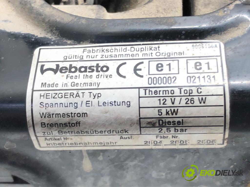 MAZDA 6 Station Wagon (GY) 2002 - 2008    2.0 DI (GY19) 89 kW [121 KM] olej napędowy 2002 -   Webasto 9000610C (Webasto ohřívače)