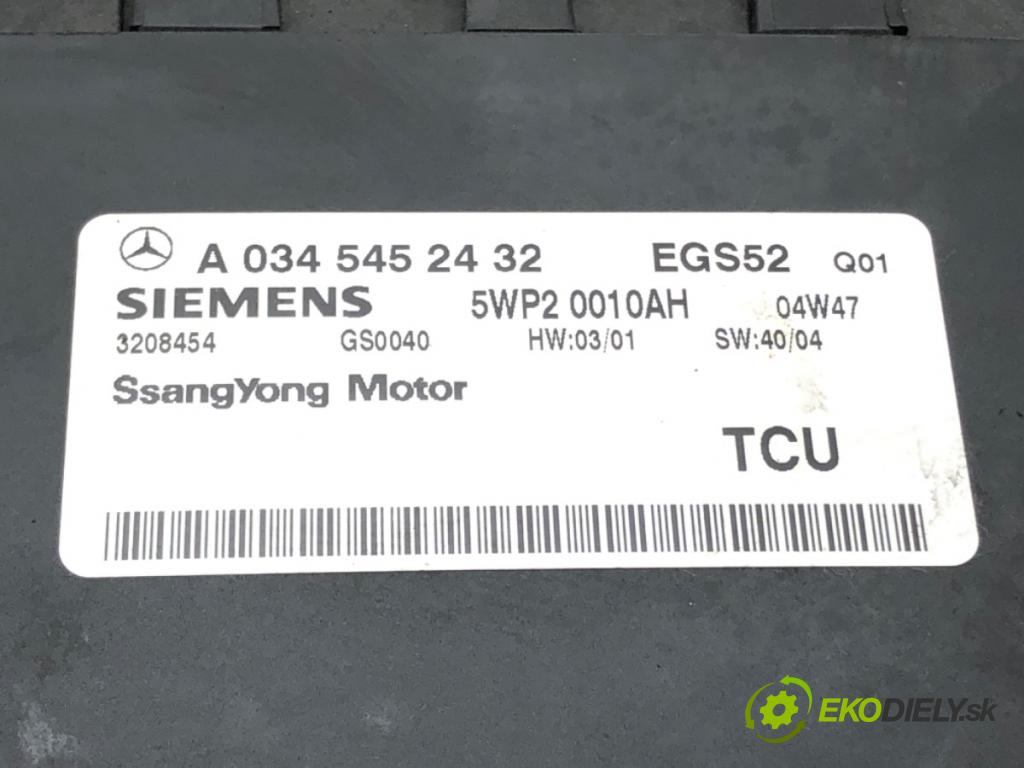 SSANGYONG REXTON / REXTON II (GAB_) 2002 - 2022    2.7 Xdi 121 kW [165 KM] olej napędowy 2005 - 2006  Riadiaca jednotka prevodovky A0345452432 (Riadiace jednotky prevodovky)