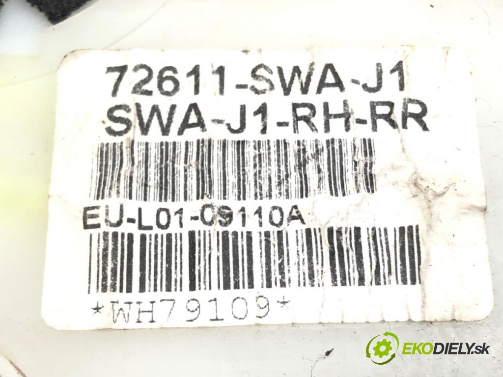HONDA CR-V III (RE_) 2006 - 2022    2.2 i-CTDi 4WD (RE6) 103 kW [140 KM] olej napędowy  zámok dveře pravý zadní část 72611-SWA-J1