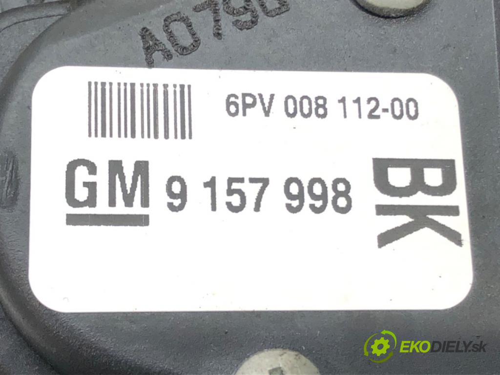 OPEL ASTRA H (A04) 2004 - 2014    1.6 (L48) 85 kW [116 KM] benzyna 2006 - 2014  Potenciometer plynového pedálu 9157998 (Pedále)