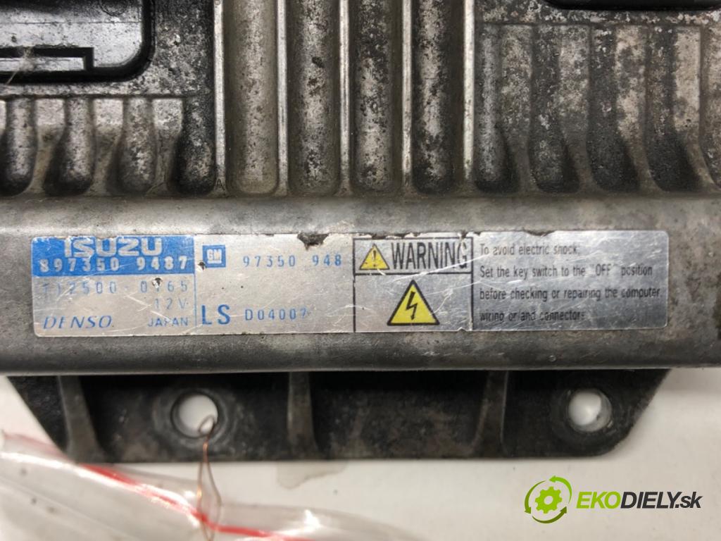 OPEL MERIVA A nadwozie wielkoprzestrzenne (MPV) (X03) 2003 - 2010    1.7 CDTI (E75) 74 kW [100 KM] olej napędowy 2003 -  riadiaca jednotka Motor 97350948 (Riadiace jednotky)