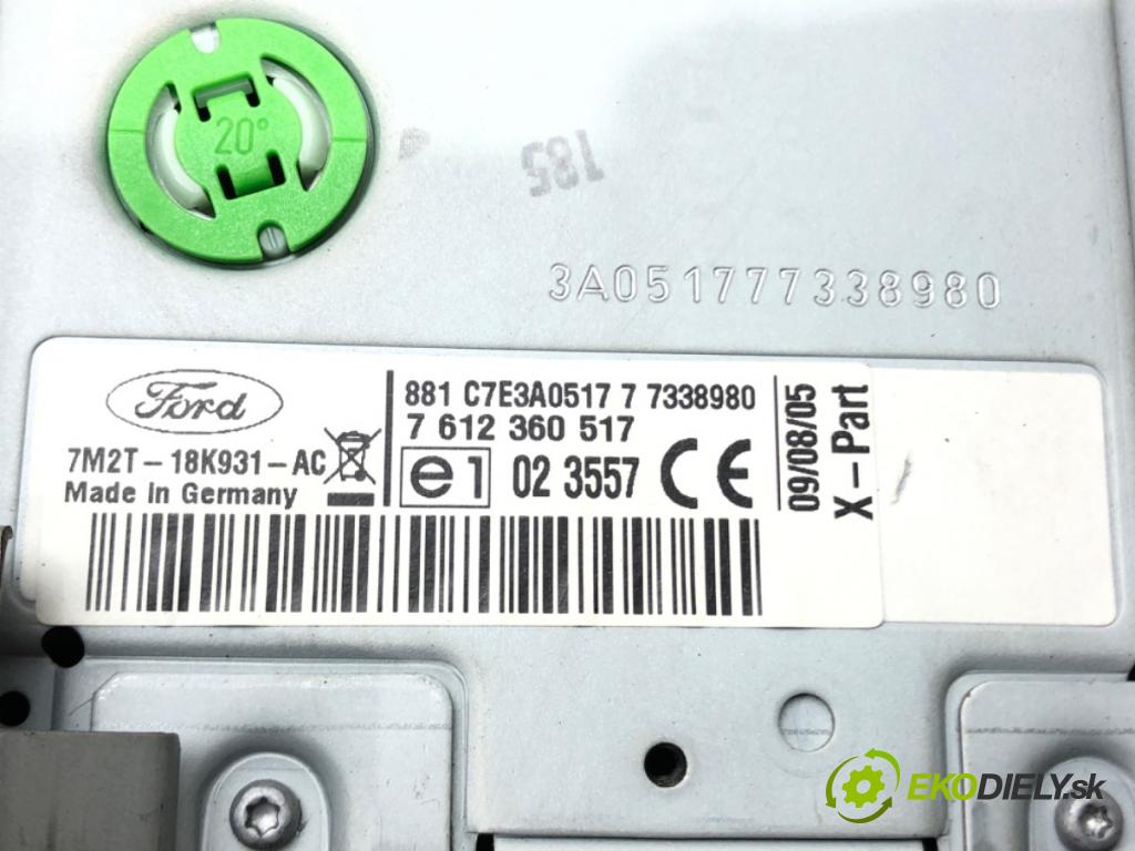 FORD MONDEO IV Turnier (BA7) 2007 - 2015    2.0 TDCi 103 kW [140 KM] olej napędowy 2007 - 2015  RADIO 7M2T-18K931-AC (Audio zariadenia)