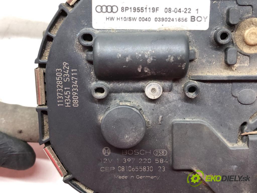 AUDI A3 (8P1) 2003 - 2013    2.0 TDI 16V 103 kW [140 KM] olej napędowy 2003 - 2  Mechanizmus stieračov predný 8P1955119F (Motorčeky stieračov predné)
